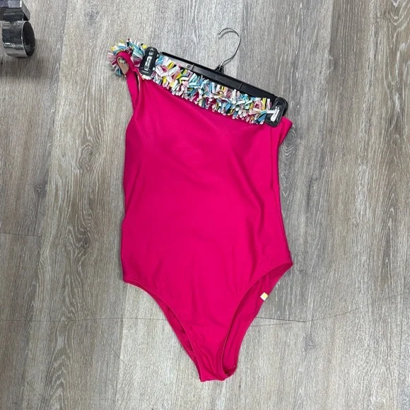 Summersalt Women's One Piece Swimsuit - Pink with Multicolor Trim - Picture 1 of 1